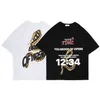 RRR123 Heren T-shirts 2024 ontwerper Amerikaanse niche RRR123 korte mouw veelzijdige casual loszittende herenliefhebbers FOG high street T-shirt zomer
