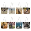 Avondtassen Opvouwbare Dames Boodschappentas Met Hoge Capaciteit Strand Reizen Handtassen Great Dane Dier Hond Gedrukt Dames Schouder Outdoor