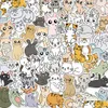 Bilklistermärken Pack med 60 st PartiAle Cartoon Cute Cat Waterproof Sticker för Lage Laptop Skateboard Notebook Water Bottle Decals