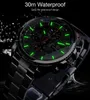 Forsining Three Dial Calendar Stainless Steel Men Mechanical Automatic Wrist Watches Top Brand Luxury Military Sport Male Clock 240123