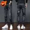 Мужские джинсы Узкие брюки-дудочки с карманами Укороченные мужские ковбойские брюки Черные зауженные повседневные брюки 2024 Мода Джинсовые Xs