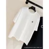 24 Spring/summer New Niche Design Trendy Brand Embroidered Letter Logo on Chest, Loose Casual Unisex T-shirt