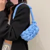 أكياس التسوق Tas Tangan Tote Crochet Tali Tenun Dompet Wanita Buatan Kapasitas Besar Kasual Drop