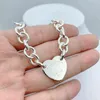 Fashion designer Heart Bracelet For Women Man s925 Sterling Silver Heart love Pendant O-shaped Chain High Quality Luxury Brand Jewelry Girlfriend Gift