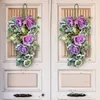 Декоративные цветы весенний венок дверной подвес имитация фиолетового перевернутого украшения дома виноградная лоза/гирлянда винограда