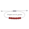 Bracciale con perline in pietra naturale con perline Bracciale con perline in pietra naturale Yoga Sette Chakra Citrino Ametista Braccialetti con pietre preziose regolabili Gioielli di moda Gif Dh9Vh