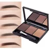 3 Color Eyebrow Powder Palette Cosmetic Brand Eye Brow Enhancer Professional Waterproof Makeup Eye Shadow With Brush Mirror Box 240124