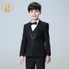 5 stks/set Jongens Pakken voor Bruiloften Kids Prom Suits Zwarte Bruiloft Pakken Kids Blazers Jongens Kleding Set Jongen Formeel Klassiek Kostuum 240119