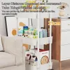 Mobile Storage Rack Trolley Kitchen Bathroom Bedroom Multi Storey Snacks with Wheels Organizer Home Accessories 240125