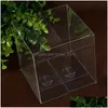 Gift Wrap 50Pcs Clear Casket Pvc Storage Boxes Birthday Baby Shower Wedding Party Favor Holder 8Cm Candy Cake Case Drop Delivery Hom Dh7S5