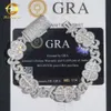 Bijoux de rappeur en argent massif, diamant Moissanite pour hommes, lien infini de 15mm avec breloque signe Dollar, Bracelet glacé