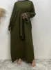 Этническая одежда Ид Мусульманское платье для женщин Абая на молнии Кружева Джалабия Марокко Вечерние платья Дубай Абаяс Кафтан Ислам Vestidos Арабский длинный