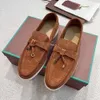 Mocassini Loro Scarpe firmate Loro Uomo Donna Mocassini Piatti bassi Scarpe scamosciate in pelle di mucca Oxford Scarpe casual Mocassini Mocassini Slip Sneakers Scarpe eleganti Taglia 35-45