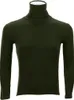 Mans Turtleneck Tshirts män avslappnad solid longsleeved t skjortor Autumn Winter Mans Slim Tshirts Tops kläder 240123