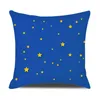 Travesseiro bonito céu noturno impresso fronha quadrado caso dos desenhos animados lua estrelas presentes do miúdo decoração do quarto capa