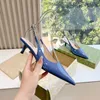 Womens Sandals Leather High-heeled Diamond Button Sandals Designer High Heels Diamond Chain Women Dress Shoes Crocodile Wedding Sexy With Box 35-42 Top Quality