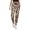 Calças femininas leopardo impressão jogger outono pele animal design abstrato retro sweatpants mulheres hip hop impresso calças tamanho grande