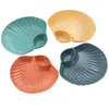 Plates 4 Pcs Dumpling Plate Sushi Plastic Dip Sashimi Dipping Dish Japanese Shell Lunch Bowls For Adults