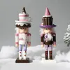 Creative Girl Heart Gift Wood Handicraft Home Decoration Student Gift Ice Cream Sweetheart Small Nutcracker Staty Sculpture 240131