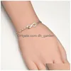 Charm Armband Infinity Diamond Armband Sträng Justerbar Kvinnor Bangle Engagement Wedding Jewelry Gift Will and Sandy Drop Delivery DHGPE