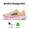 Bondi Hoka1 Clifton 8 Zapatillas deportivas Runner Hoka1 Kawana 9 Triple Negro Blanco Azul claro para mujeres Hombres Uno Deportes al aire libre Entrenadores Estilo de vida Absorción de golpes