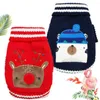 Hondenkleding Kerstmis Rendier Kat Trui Puppy Gebreide jas Warme kleine hondenkleding voor Chihuahua Teddykostuum