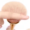 Pinceaux de maquillage Brosse de nettoyage de la poussière des ongles Ber Poudre libre Art doux Long manche Gel Vernis Nettoyage Drop Livraison Santé Beauté Outils Acces Otoib