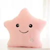 P dockor Colorf Luminous Throw Pillow Cute Five Pointed Star Glow-in-the-Dark Toy Girl Birthday Present Drop Delivery Otqo0