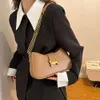 Korean Version of Soft Leather H-buckle Underarm for Women's New Trendy and Versatile Commuting Single Shoulder Crossbody Bag 2024 78% Off Store wholesale