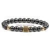 Beaded Black Diamond Zircon Box Magnet Beads Strands Bracelet Wristband Cuff Women Men Fashion Jewelry Drop Delivery Bracelets Dhbcz