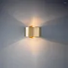 Wall Lamp American E27 Luxury Living Room Ring Lamps El Bedside Bedroom Cafe Clothing Store Golden Sconce Light Deco Fixtures
