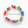 Bracelets de charme Cristal Naturel Irregar Gravier Bracelet Couleurs Bonbons Pour Femmes Bijoux Livraison Directe Dhuem