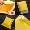 100Pcs Yellow Kraft Paper Bubble Envelopes Mailing Bags Padded Mailers For Boutique Packaging Gift Wrap Pouch 240124