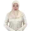 Abbigliamento etnico Est Elastico Jersey Hijab Sottocap Islam Fascia Turbante Per Donna Pronto da Indossare Musulmano Pianura Amira Caps Cofano Copricapo