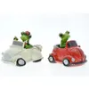 Dier Hars Drive Auto Kikker Beeldje Miniaturen MYBLUE Kawaii Tuin Nordic Thuis Kamer Decoratie Accessoires Gift 240131