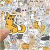 60pcs Araba Stickers Paketi Toptan Karikatür Sevimli Kedi Su Geçirmez Sticker Lage Dizüstü Bilgisayar Defteri Not Defteri Su Şişesi Çıkarmaları Çocuklar Otfyq