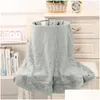 Couvertures d'emmaillotage double couche de coton couverture douce et confortable serviette de bain pour bébé décontractée pour la peau livraison directe pour enfants M Otbxs