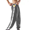 Männer Hosen Männer Tear Away Basketball Hohe Split Druckknopf Aktive Jogginghose Casual Post-