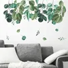 Wall Stickers Pastoral Fresh Green Plants Sticker Living Room Sofa Corner Line Bedroom Decoration Decals Aesthetic Self Adhesive