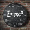 Horloges murales théorie de la relativité formule mathématique horloge scientifique physique professeur cadeau école salle de classe décor