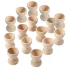 Set di stoviglie 15 pezzi vassoio per uova per supporti fai-da-te giocattoli strumenti per intaglio del legno supporto in legno tazza per utensili