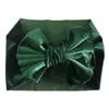 Accessoires de cheveux Solide Velvet Baby Bow Bandeau d'hiver pour garçons nés Filles Bandes élastiques faites à la main Boutique Vintage Turban Headwraps