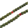 Link Bracelets Olive Green Sandalwood Beads Buddha Buddhist Mala Stretch Necklace Rosary 29"