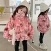 Down Coat Girls' Soft Wool Stand Collar Cotton Clip Thickened Winter Children'S Cardigan Warm Comfortable Jacket