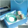Cups Saucers Cup And Saucer Bone China European Small Luxury Coffee High Appearance Level Christmas Couple Drop Delivery Home Gard Dh6Ns