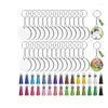 Chaveiros Sublimação Keychain Blanks Bulk 120Pcs Set para DIY Crafting