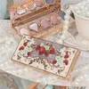 Flower Knows Strawberry Rococo Eyeshadow Pressed Glitter 5 Color Eye Shadow Creamy Texture Natural Bronze Cosmetic Eye Shadows 240119