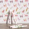 Fonds d'écran coloré chat chambre d'enfant décor amovible papier peint drôle peler et coller floral auto-adhésif pour meubles