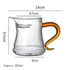 Bule de chá de vidro resistente ao calor com filtro infusor ponta separador de boca 300ML RR2213 240119