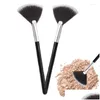 Makeup Brushes 1 Pcs Professional Fan Brush Blending Highlighter Contour Face Loose Powder Rose Gold Cosmetic Beauty Tools Drop Delive Otlua